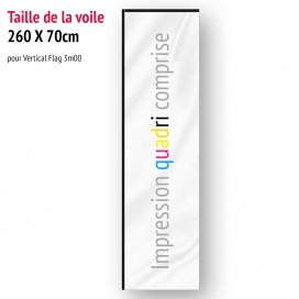 Voile pour Vertical Flag 3m00 (voile seule)