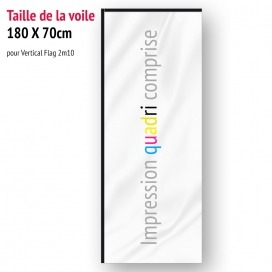 Voile pour Vertical Flag 2m10 (voile seule)