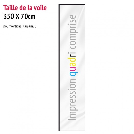 Voile pour Vertical Flag 4m20 (voile seule)