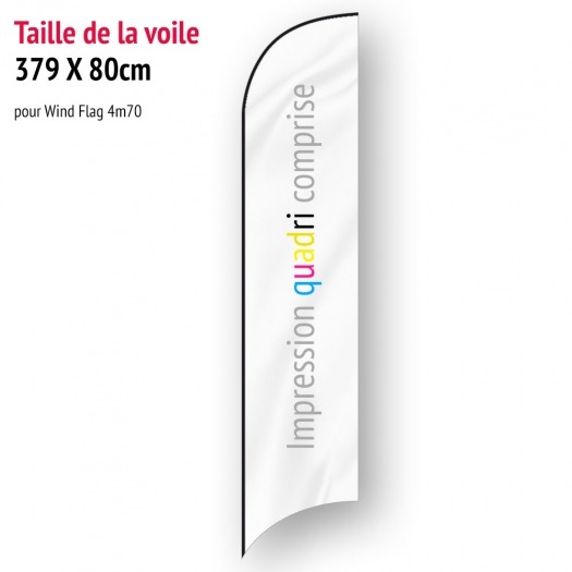 Voile pour Wind Flag 4m70 (voile seule)