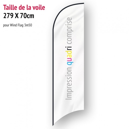 Voile pour Wind Flag 3m50 (voile seule)