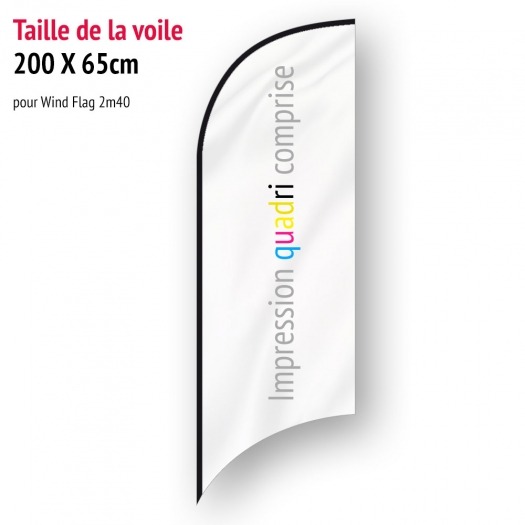 Voile pour Wind Flag 2m40 (voile seule)