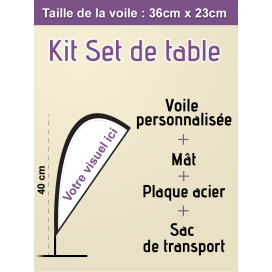 Mini voile publicitaire Set de table