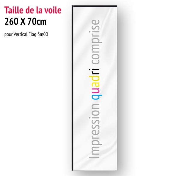 Voile pour Vertical Flag 3m00 (voile seule)