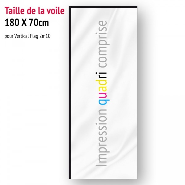 Voile pour Vertical Flag 2m10 (voile seule)