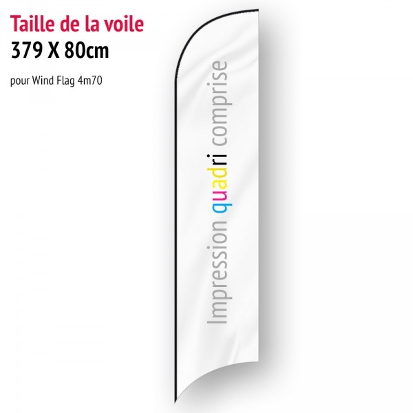 Voile pour Wind Flag 4m70 (voile seule)